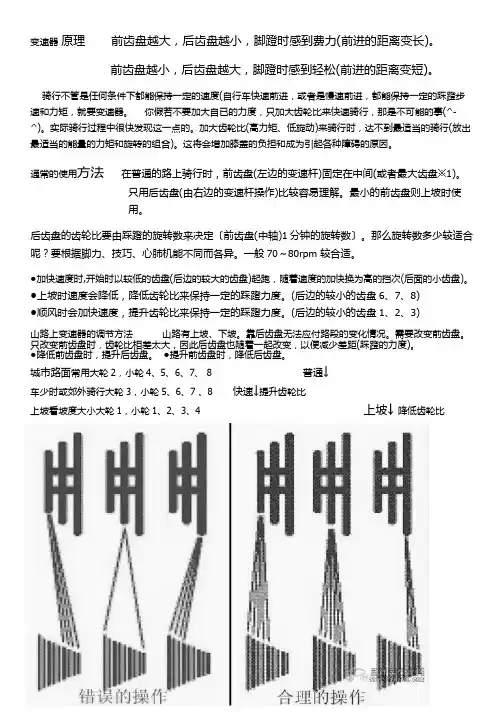 自行车变速器使用原理及调节与保养