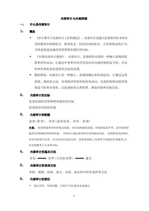 内部审计与内部控制