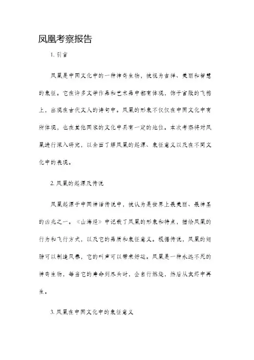 凤凰考察报告