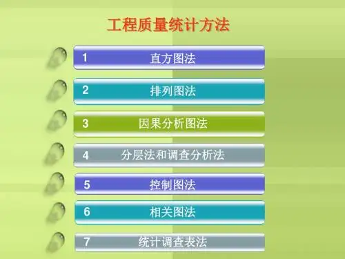 第五章建设工程项目质量控制工程质量统计方法