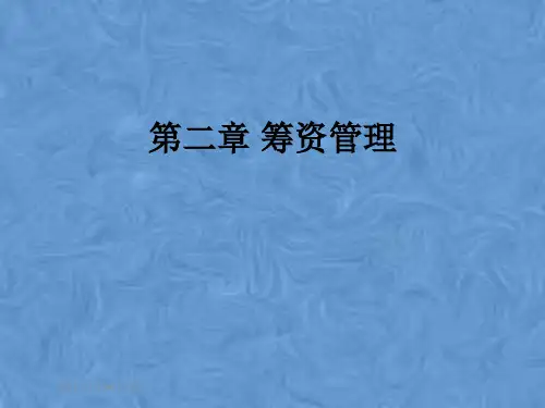 第二章 筹资管理