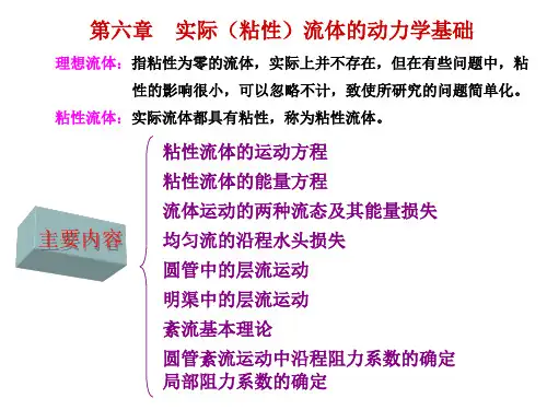 第六章 粘性流体动力学基础(Y)