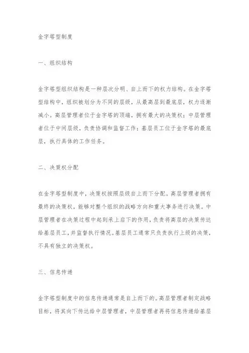 金字塔型制度