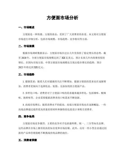 方便面市场分析