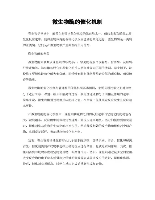 微生物酶的催化机制