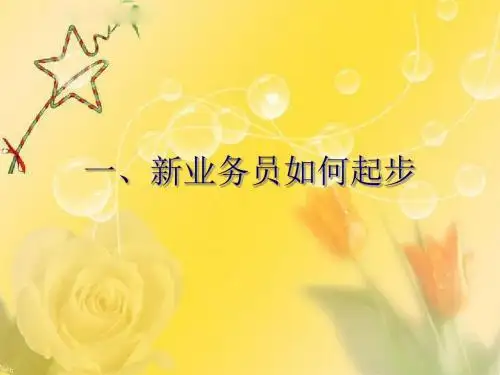 完美公司系统培训-新业务员如何起步