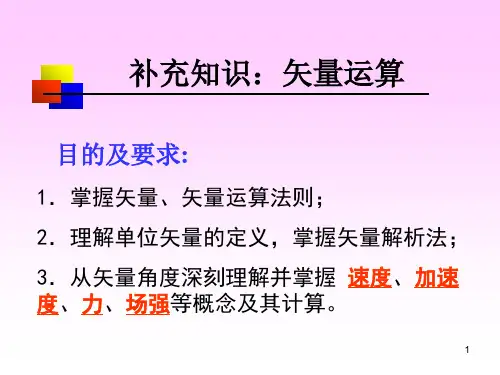 《大学物理》矢量运算ppt课件
