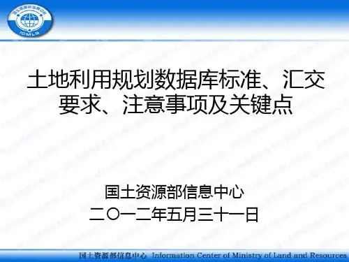 土地利用规划数据库标准、汇交要求、注意事项及关键点