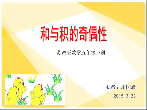 和与积的奇偶性PPT