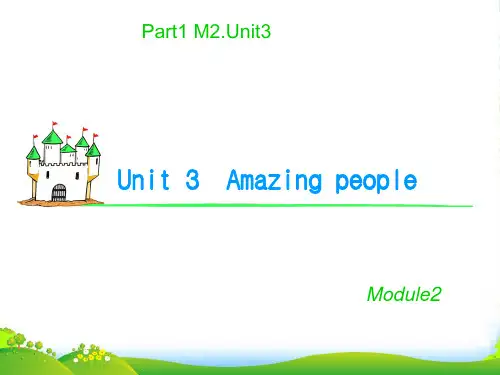 湖南省高考英语 M2 Unit 3 Amazing people(1)课件 牛津译林