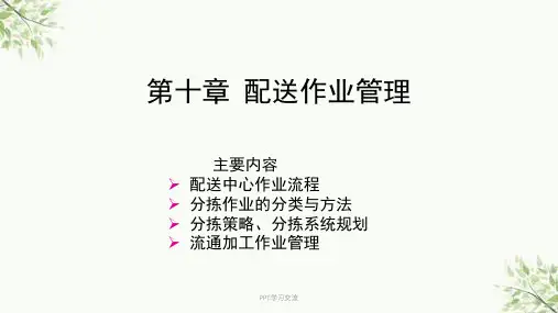 第十章-配送中心作业管理课件