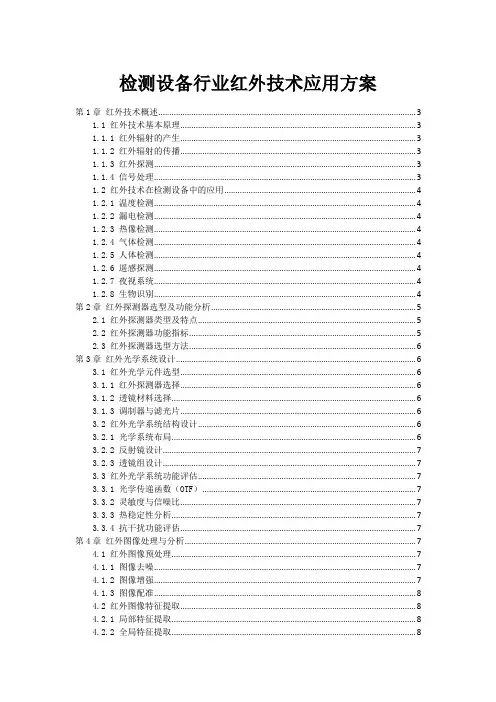 检测设备行业红外技术应用方案