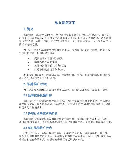 温氏策划方案