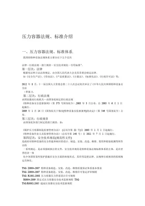 压力容器标准