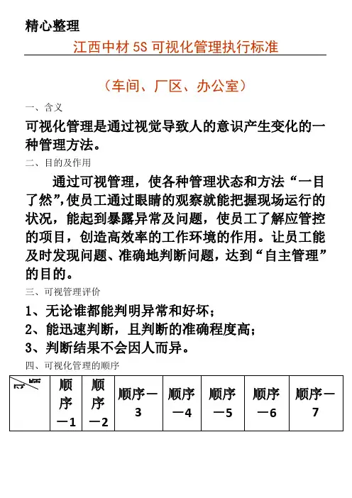 目视化标准 (车间、厂区、办公室)