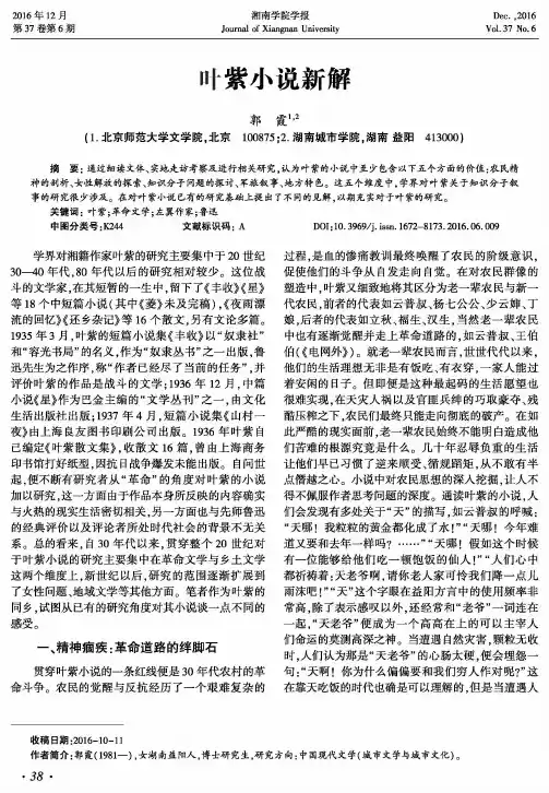 叶紫小说新解