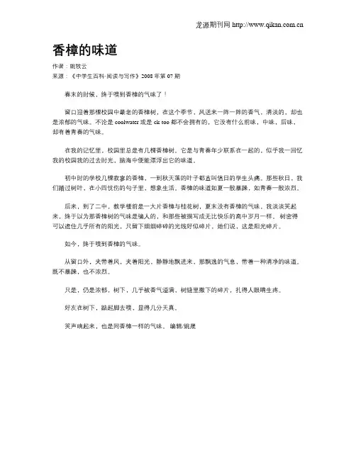 香樟的味道