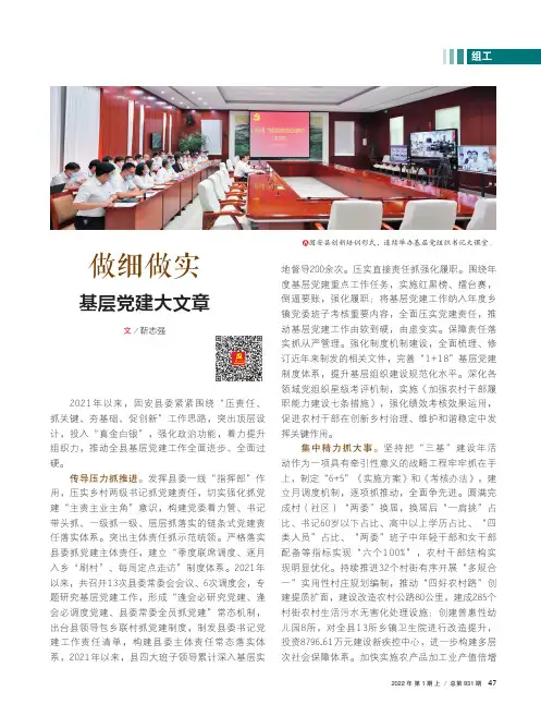 做细做实 基层党建大文章