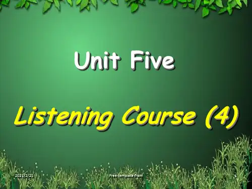 听力教程第四册答案Unit5精品PPT课件