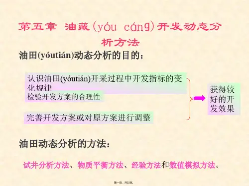 石油工程概论 第五章 油藏动态分析方法