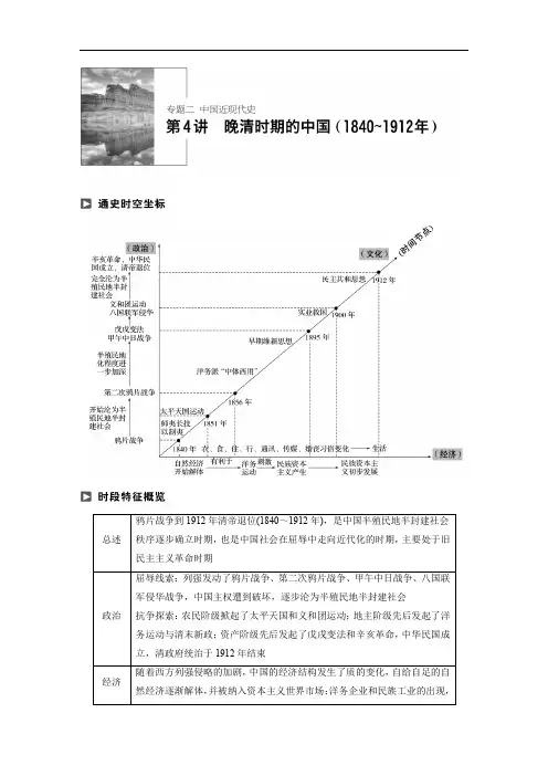 2020年高考历史通史版二轮复习教师用书：专题二 中国近现代史专题 专题二 第4讲 Word版含答案