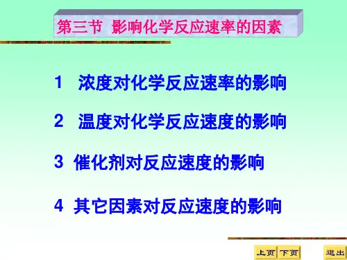 无机化学2 —化学反应速率(2)影响因素