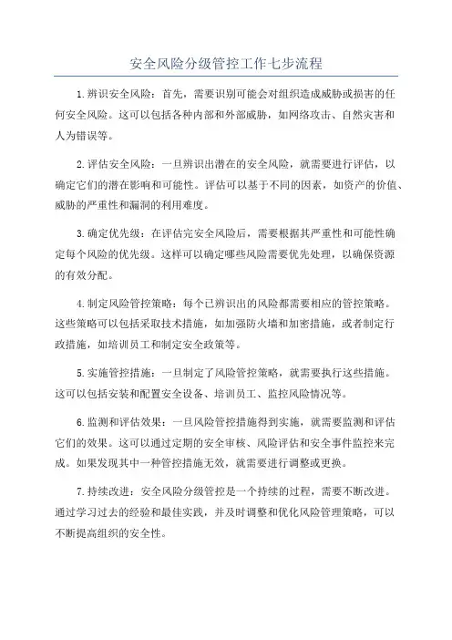 安全风险分级管控工作七步流程