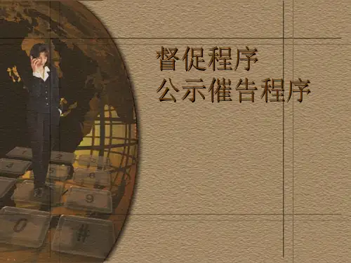 督促程序-公示催告程序(ppt文档)