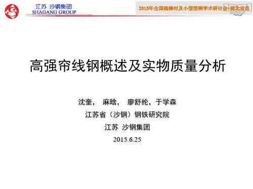 09 高强帘线钢概述及实物质量分析