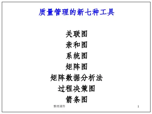 质量管理新七种工具