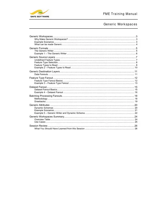 FME Desktop2009培训手册(英文版)-8 Generic Workspaces