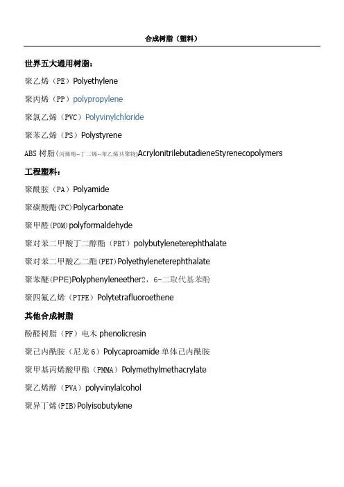 三大合成材料合成树脂合成纤维合成橡胶分类