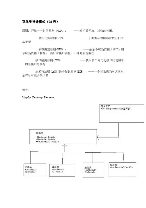 菜鸟学设计模式(28天)