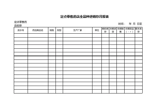 药店进销存报表
