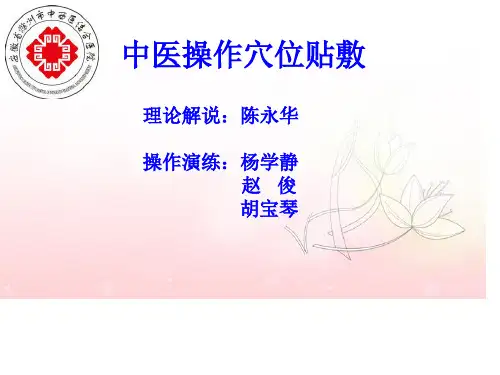 穴位贴敷中医培训