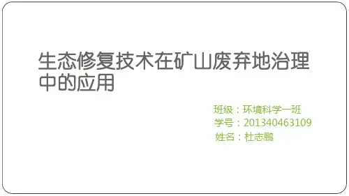 生态修复技术在矿山废弃地的应用..