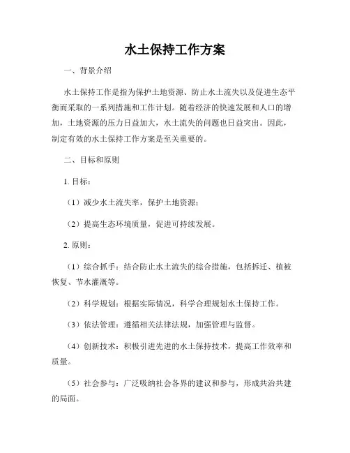水土保持工作方案