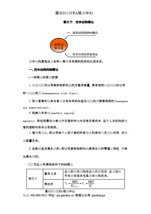 2015年CPA讲义《财管》第十章资本结构04