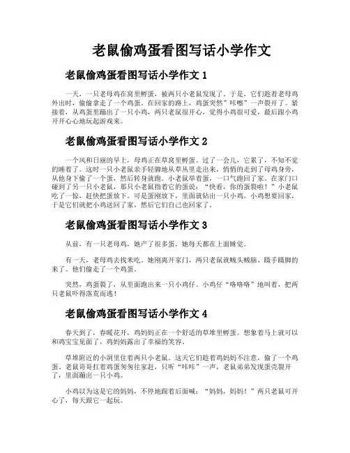 老鼠偷鸡蛋看图写话小学作文