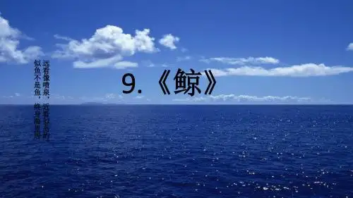 语文人教版五年级上册《鲸》