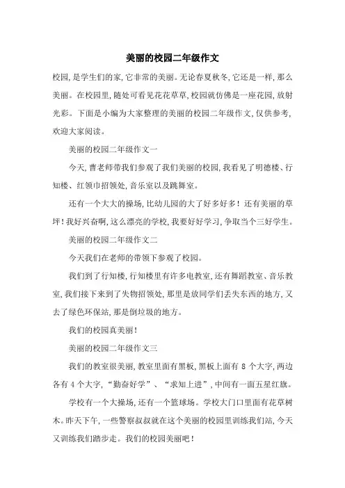 美丽的校园二年级作文