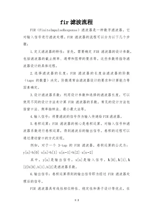fir滤波流程