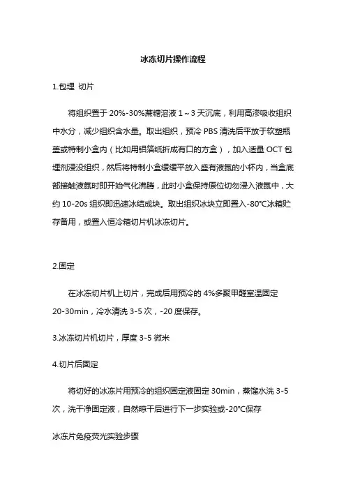 冰冻切片操作流程
