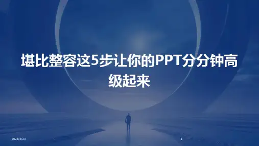 2024年度堪比整容这5步让你的PPT分分钟高级起来