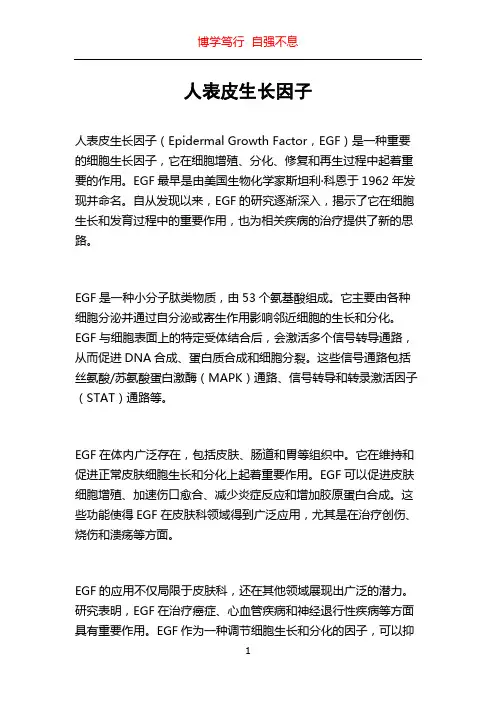 人表皮生长因子