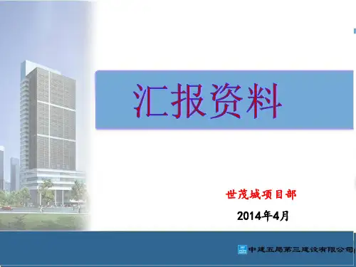 世茂城汇报材料(中五三)PPT课件