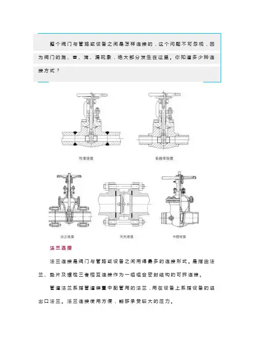 阀门与管路是咋连接的？有多少种连接方式？你知道吗？