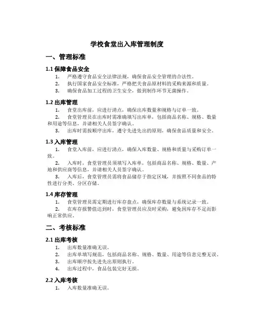 学校食堂出入库管理制度[1]