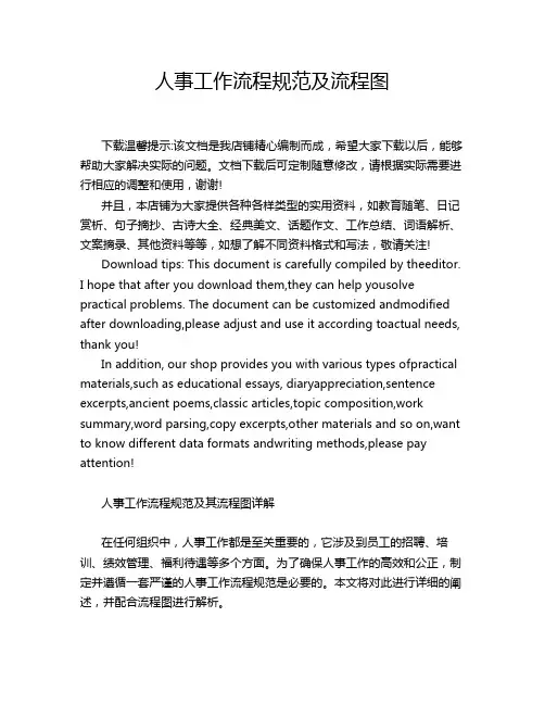 人事工作流程规范及流程图