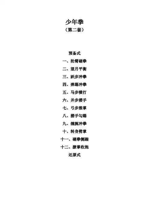少年拳第二套